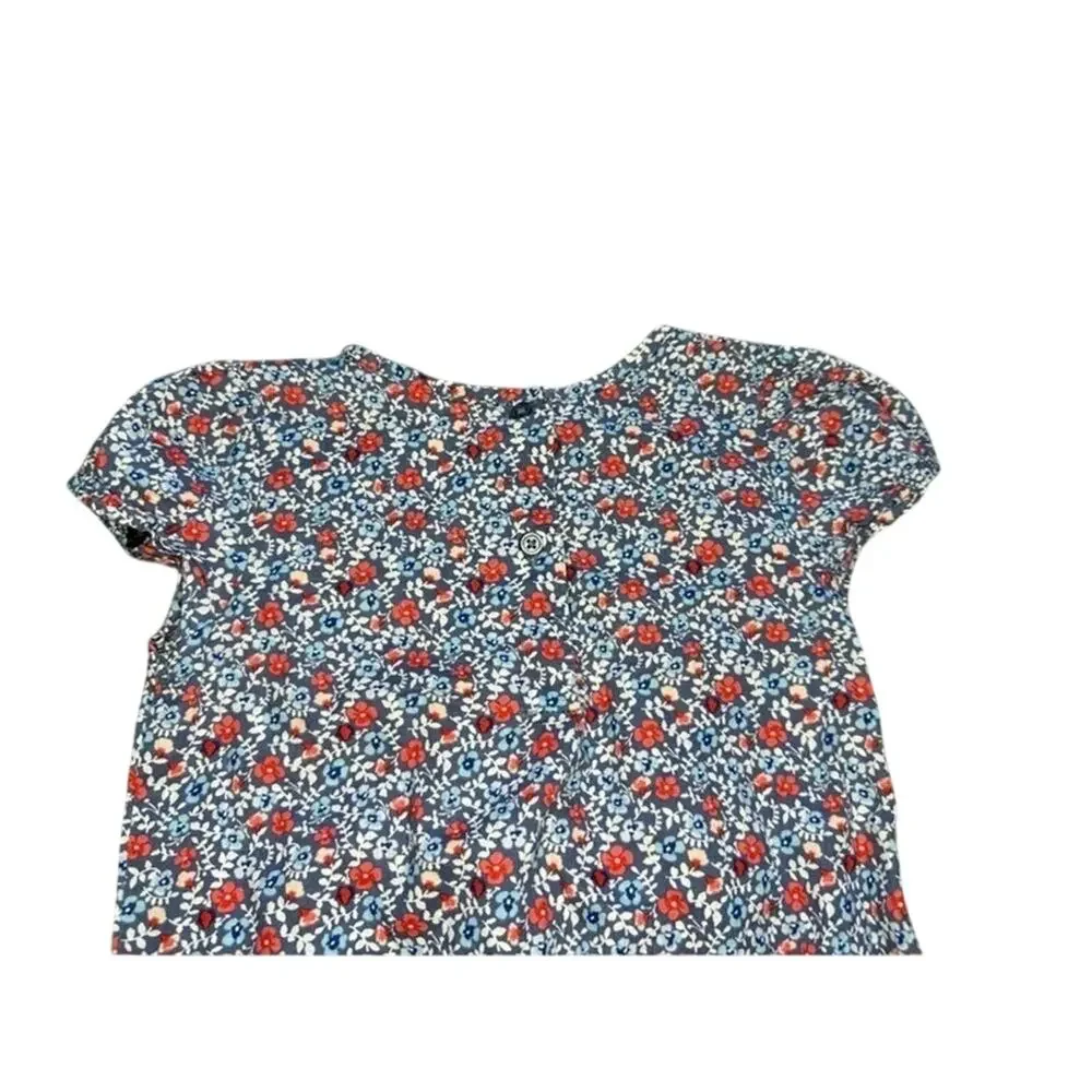 Oshkosh B’Gosh Girls 24 Months Blue, Red, White Floral Short Sleeve One Piece